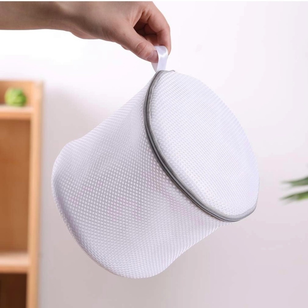 Two pack Bra Laundry Bag  Large Mesh Lingerie Wash Bag Durable Zipper White